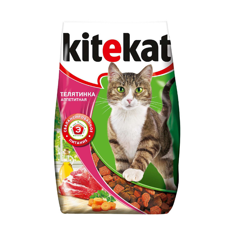 ПР0051339 Корм для кошек телятинка аппетитная сух. 800г Kitekat 