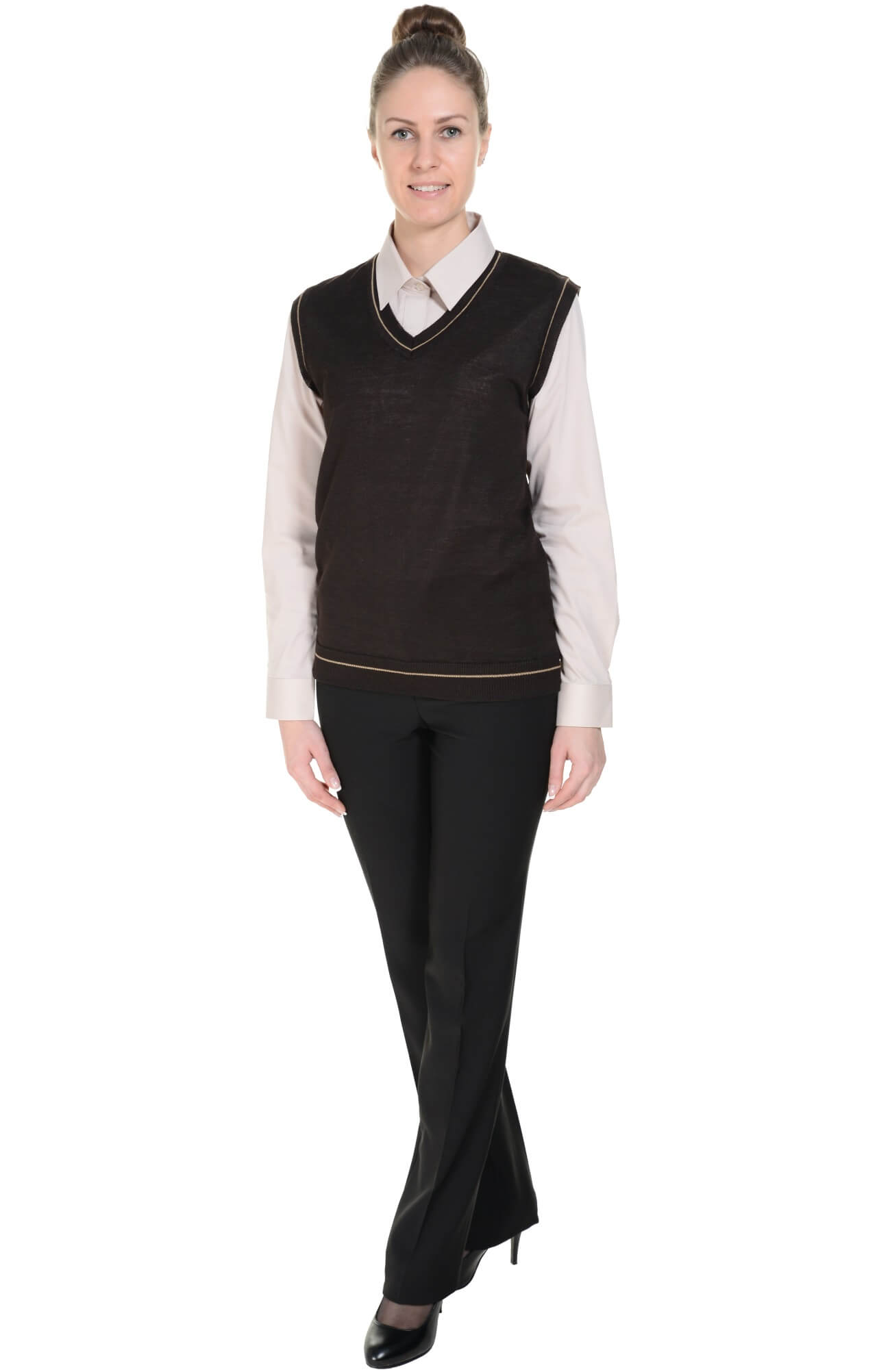 5042992 Жилет трикотажный женский в ассортименте  Одежда для официантов  размер 52-54 Спецодежда  - Вид №3