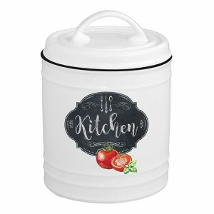 Банка фарфоровая для сыпучих продуктов 15 см белая "Кухня в стиле Ретро" EASY LIFE КУХНЯ В СТИЛЕ РЕТРО 00-3946444 Белый