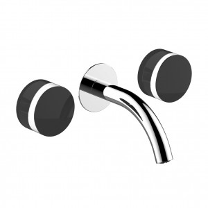 S210SB+R010A  Смеситель из стены для раковинывылет 15 см без ручек ограничитель потока воды до 5 л/мин при 3 бар картридж керамический 90° впуски 1/2'' без донного клапана ручки заказываются отдельно, см. раздел ''Ручки'' Fantini Rubinetti NICE