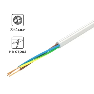 Провод TDM ELECTRIC ПВС 3x4 мм² для подключения электрооборудования 84730817
