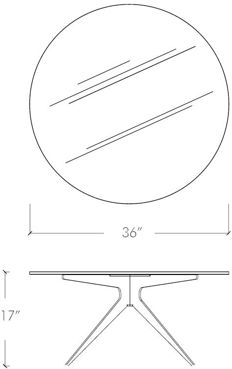 GABRIEL SCOTT Круглый журнальный столик из стали и стекла для гостиной Dean sun-id-1355246 - Вид №5