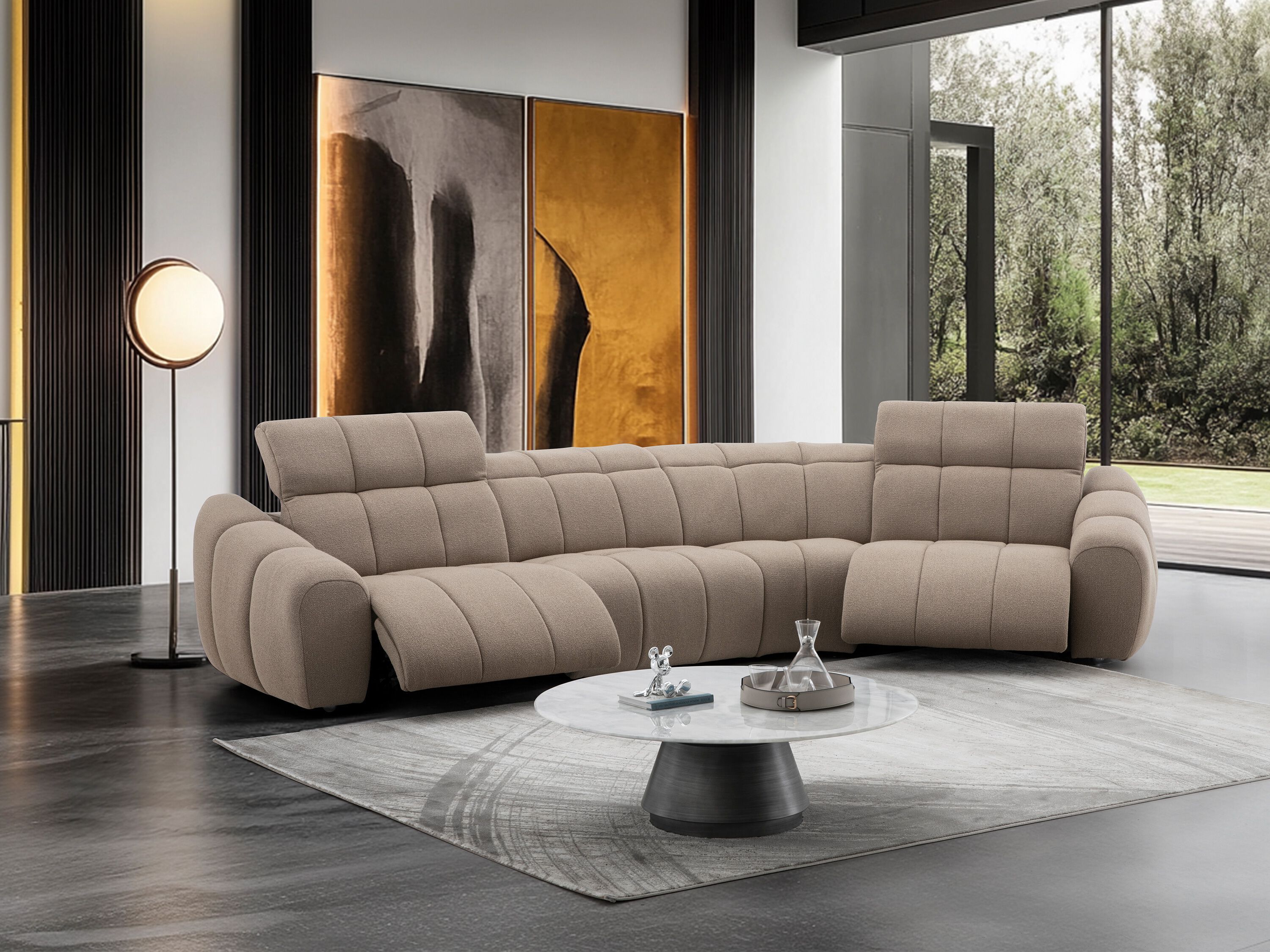 Модульный тканевый диван с электроприводом CAMPO DE' FIORI CHOCCO ARCH-00002619 - Вид №12