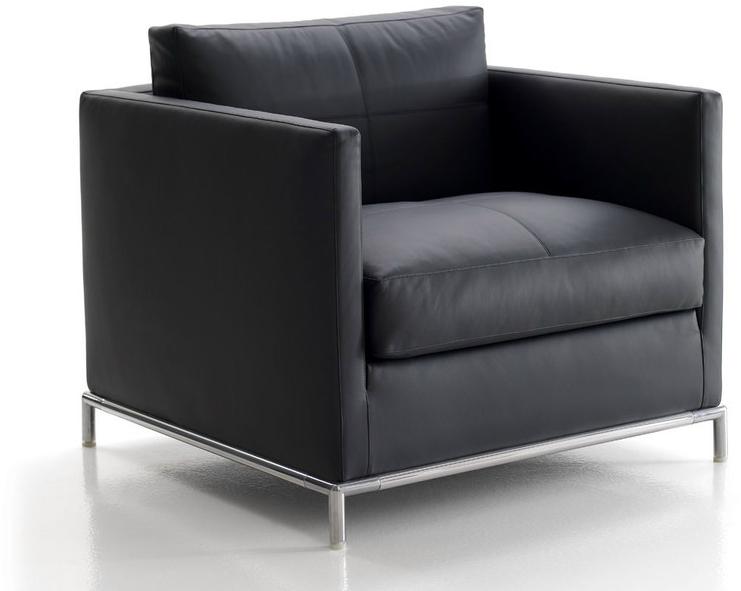 B&B Italia Project Мягкое кожаное кресло с подлокотниками George project sun-id-1514684 - Вид №1