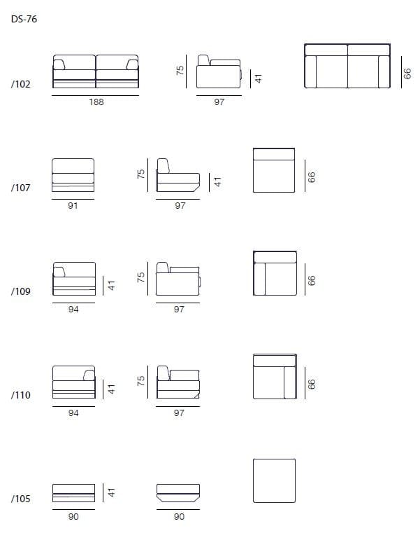 Кожаный раскладной диван-кровать de Sede DS-76 ARCH-00032384 - Вид №6