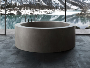 Круглая ванна в центре комнаты Corian®