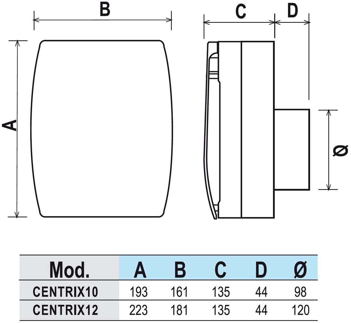 First Corporation Настенный центробежный вентилятор с таймером La ventilazione Centrix10t - Вид №2
