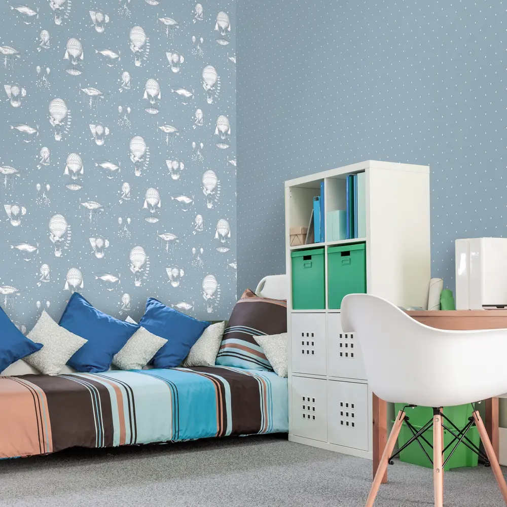 Обои флизелиновые Wallfashion Jack&Rose Junior синие 0.53 м JR1104 19388411 STLM-2055544 Grandeco - Вид №3