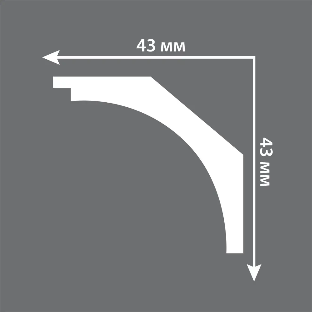 Плинтус потолочный полистирол Decomaster D109-373 золотой 43х43х2000 мм STLM-2169561 - Вид №2