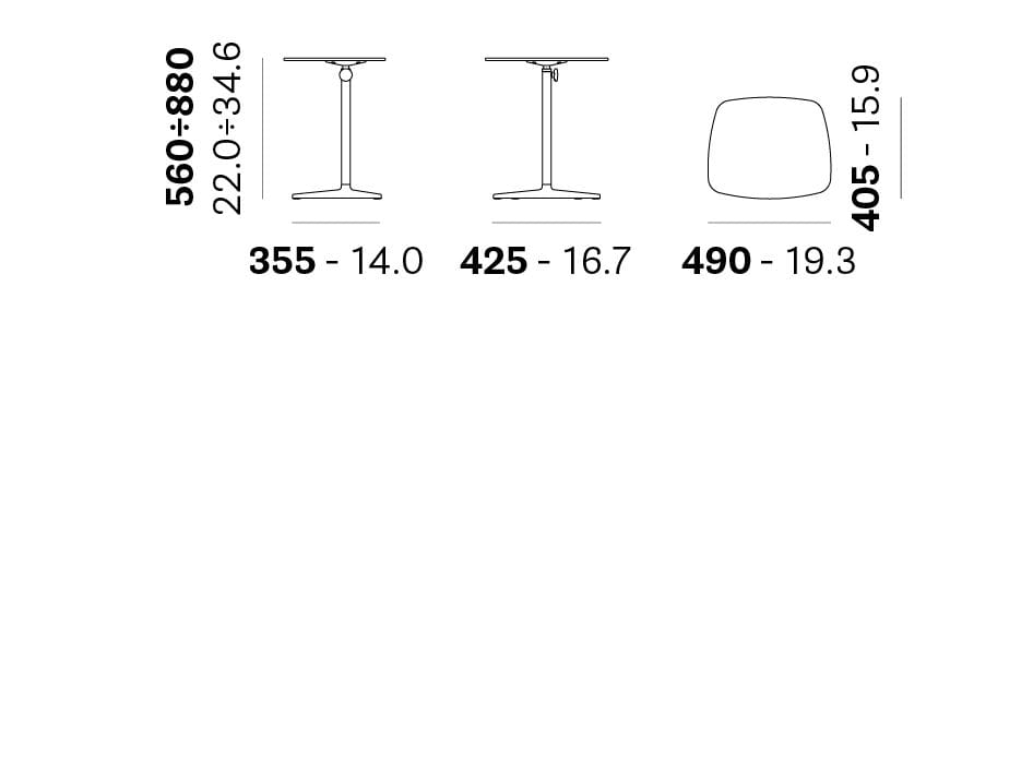 Журнальный столик с регулируемой высотой Pedrali DIEGO 5910 ARCH-00141316 - Вид №7