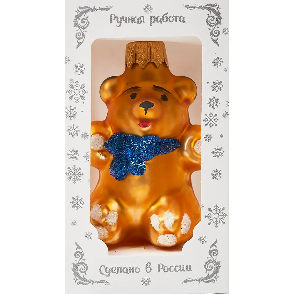 Ёлочное украшение Медвежонок с бантом, 9 см Santreyd STLM-2026894 - Вид №3