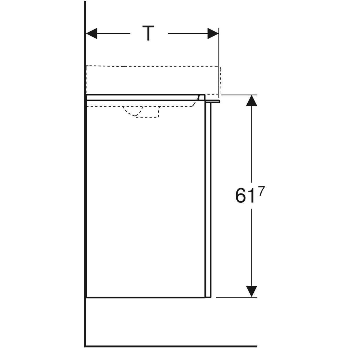 Подвесной умывальник с дверцами Geberit SMYLE ARCH-00137762 - Вид №3