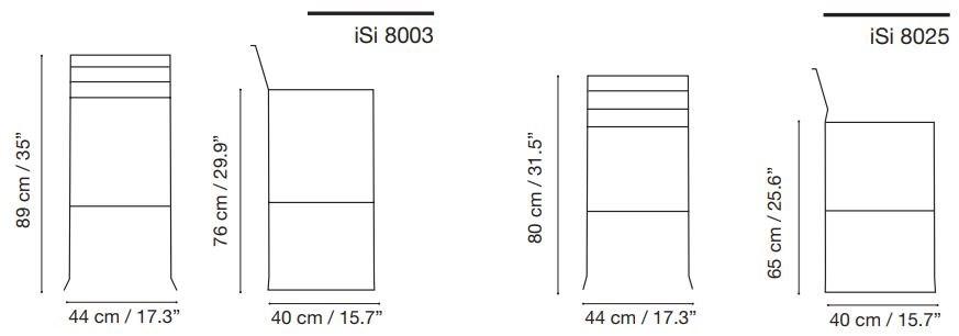 iSimar Садовый стул из стали со спинкой Portofino 8003 / 8025 - Вид №6