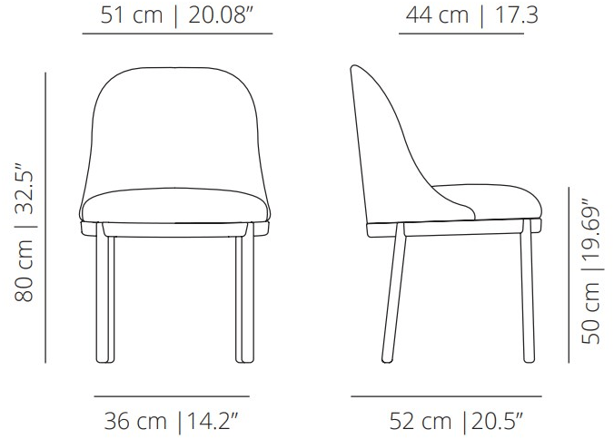 Viccarbe Стул из ткани Aleta sun-id-1439176 - Вид №7