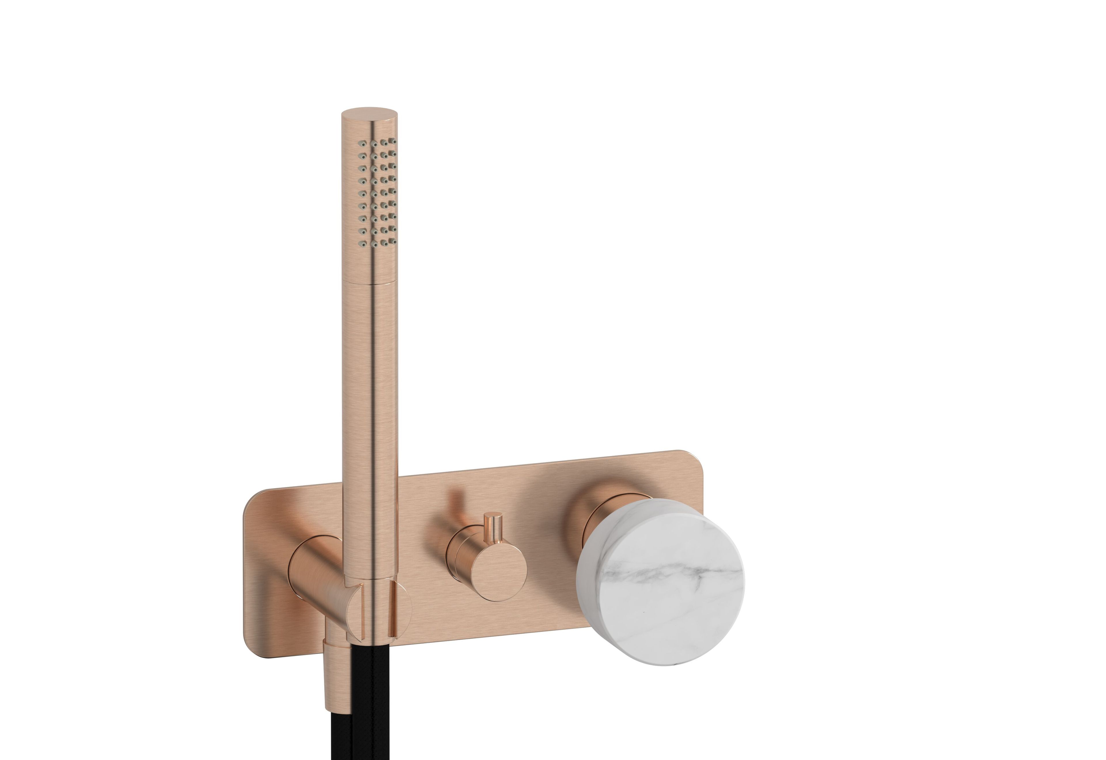 Смеситель для душа с 3 отверстиями из мрамора с ручным душем IB мрамор + мрамор Elle ARCH-00100766 - Вид №19