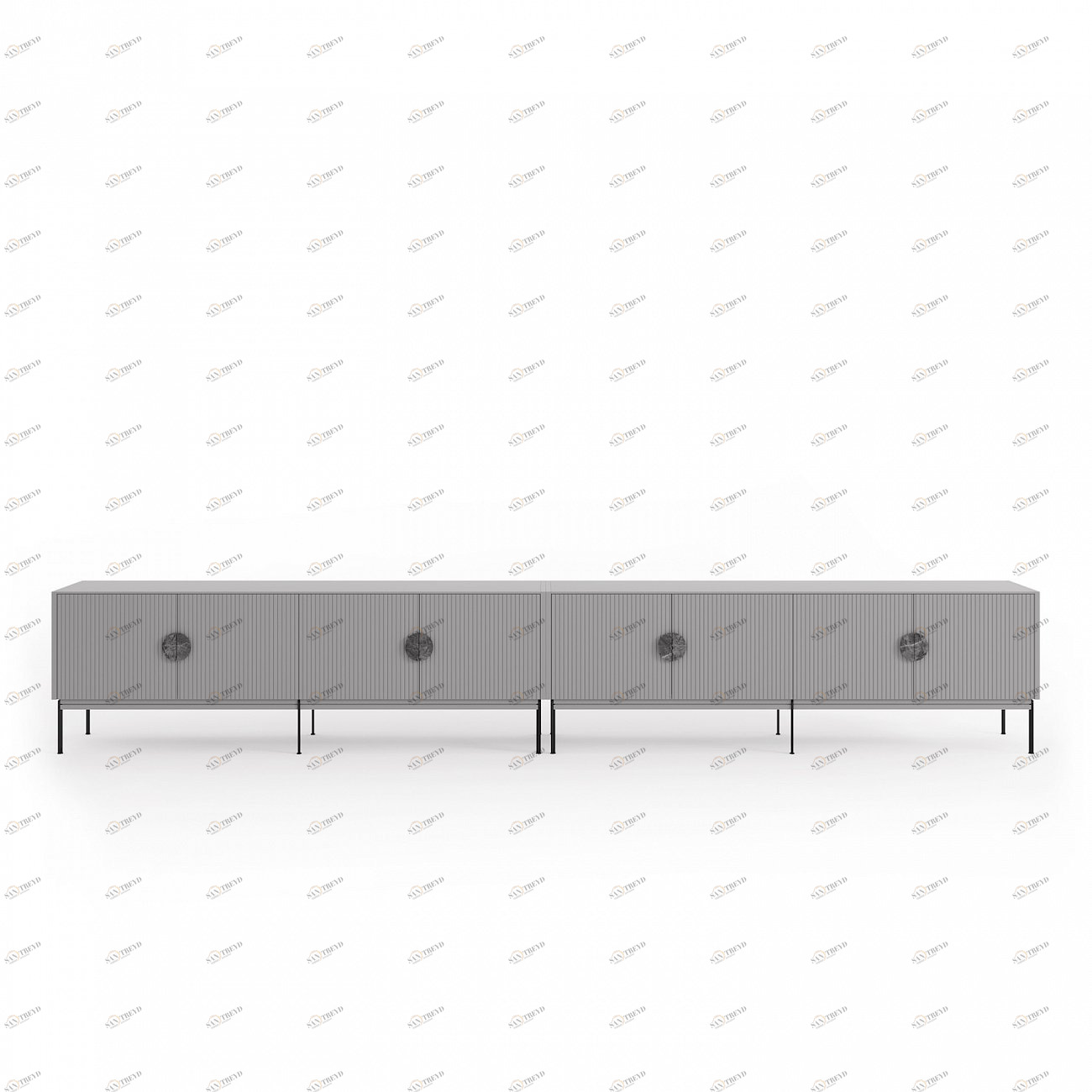 Тумба под телевизор светло-серая Alto BRAGIN DESIGN LIVING 00-3974639 Серый