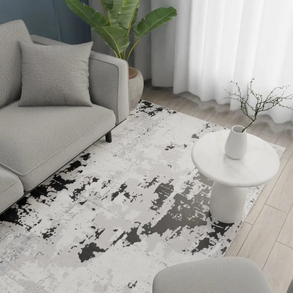 Ковер PALERMO F285 с рельефным абстрактным узором 150x230 см 89378824 STLM-1522371 - Вид №5