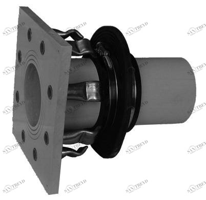 SANIT 292011511 оцинкованные стенки втулки PP, прямой односторонний фланец, втулка сталь дюбель 