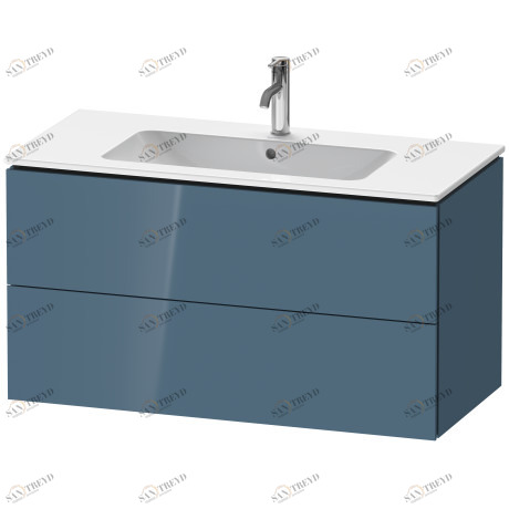 LC624204747 Тумбочка подвесная L-Cube #LC6242 1020 x 481 мм Каменно-синий глянцевый лак Duravit