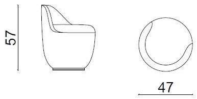 HUGUES CHEVALIER Вращающееся кресло из ткани Saint-germain sun-id-1446509 - Вид №2