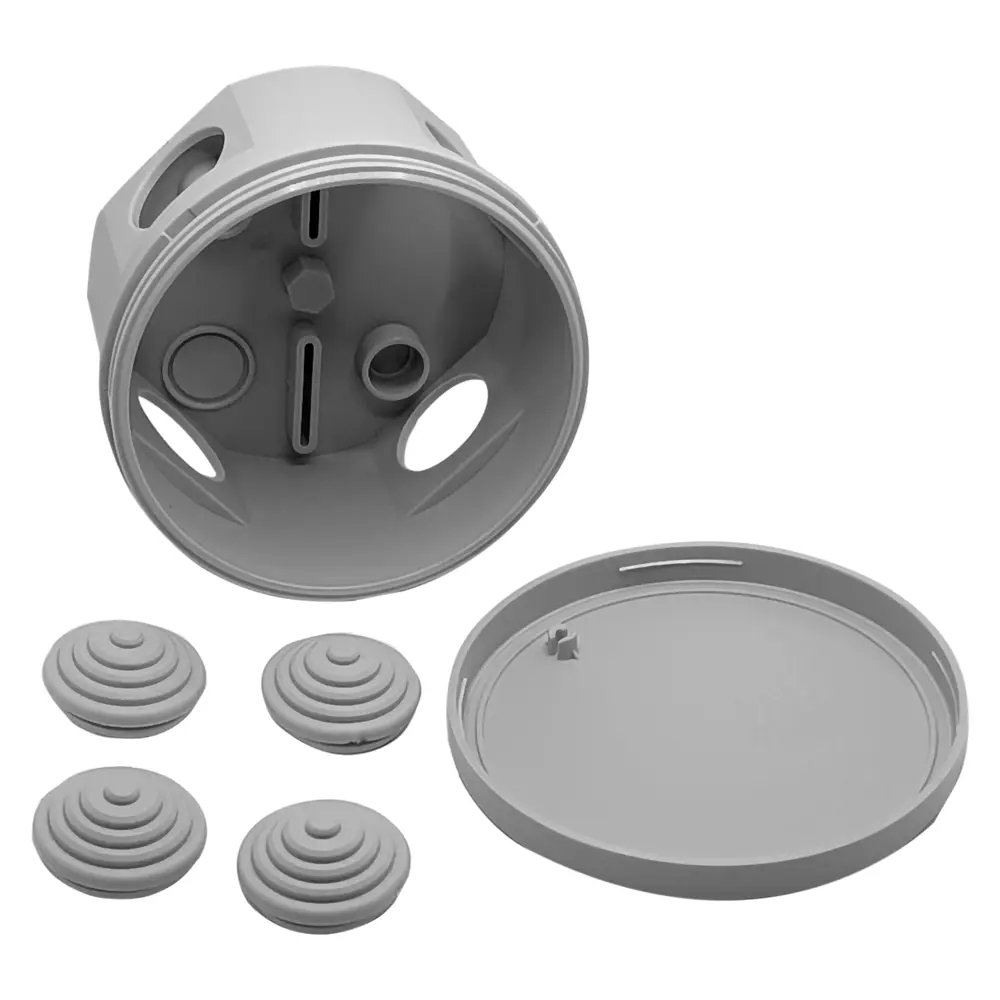 Распределительная коробка открытая Mirkl 90x55 мм 4 ввода цвет серый STLM-2052019 - Вид №1