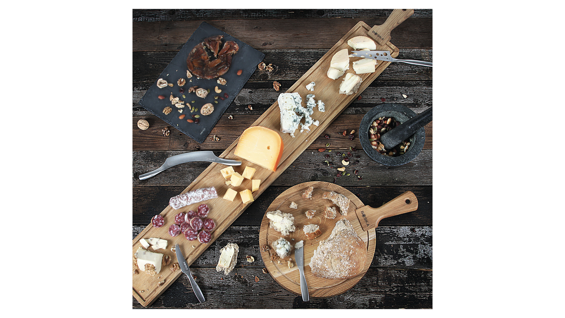 10584872 Boska Доска для сыра круглая Boska "Друзья" 42х30х3см, дуб Дерево  - Вид №2