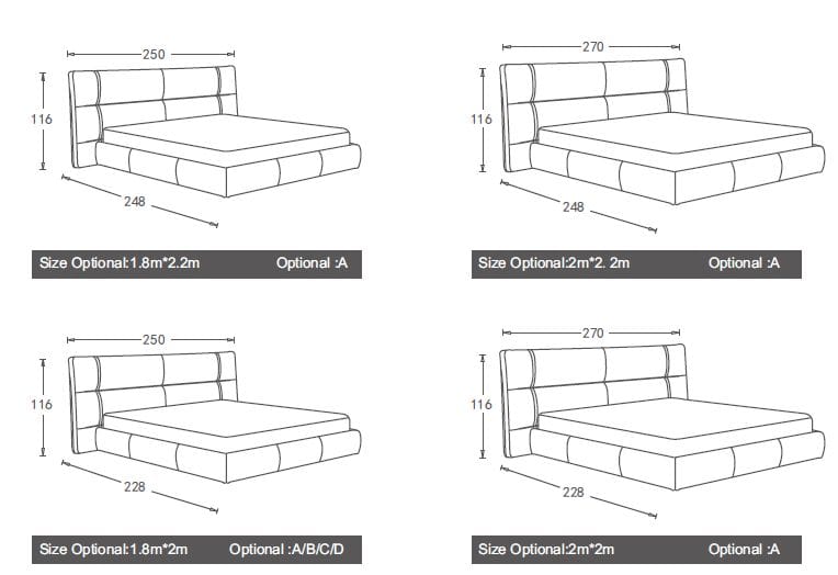 Кожаная мягкая двуспальная кровать CAMPO DE' FIORI COZ627 ARCH-00038482 - Вид №6