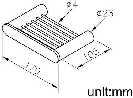 JUSTIME Настенный мыльница из хромированной латуни для душа Charming 6922-22-80cp - Вид №1