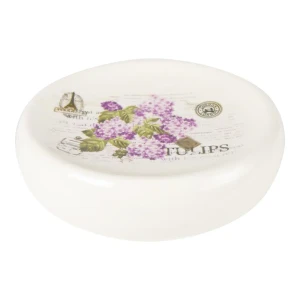 Мыльница настольная Vidage «Violetta» керамика цвет белый