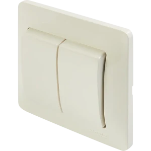 Выключатель встраиваемый Systeme Electric Glossa 2 клавиши цвет молочный