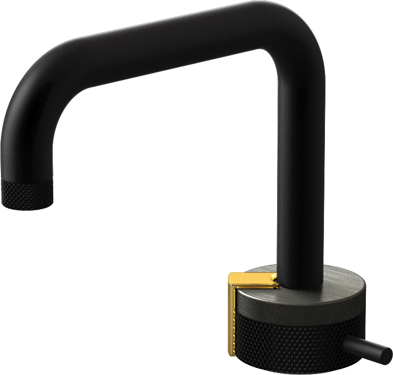 E-11500-R1BOX-L2AU-MBK Однорычажный прогрессивный смеситель для раковины - излив 15,3см GRAFF MOD+