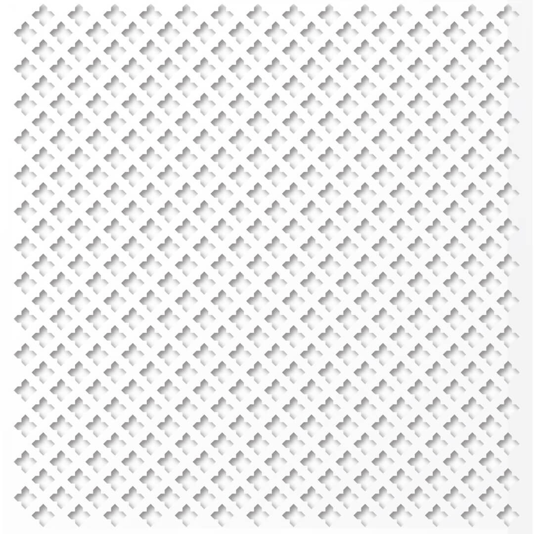 Панель декоративная перфорированная без рамки 140х60 см Готико белый STELLA Глория STSR-185 - Вид №1