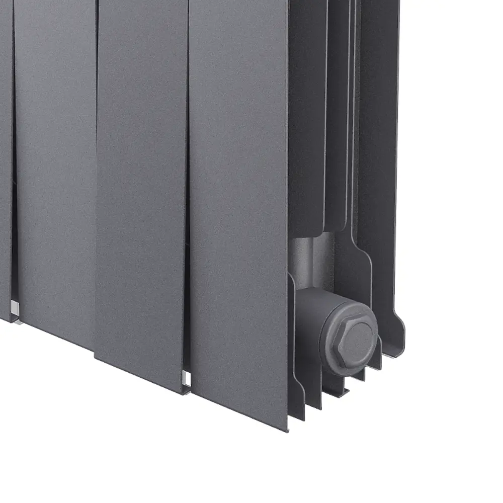 Радиатор секционный Royal Thermo Pianoforte 200/100 12 секций боковое подключение биметалл серый 86733727 STLM-2048068  - Вид №5