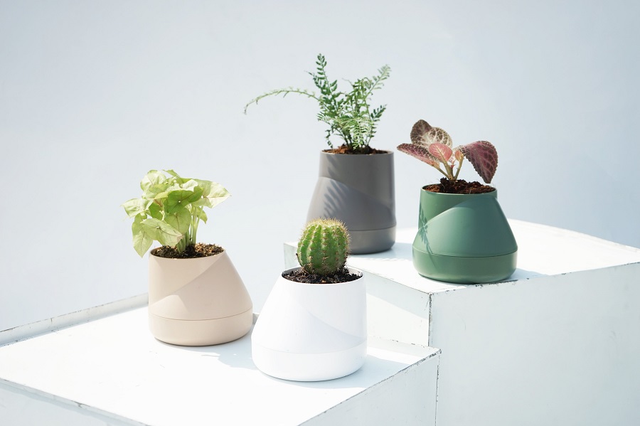 Горшок цветочный Hill Pot, маленький, зеленый Qualy QLX20001GN - Вид №2