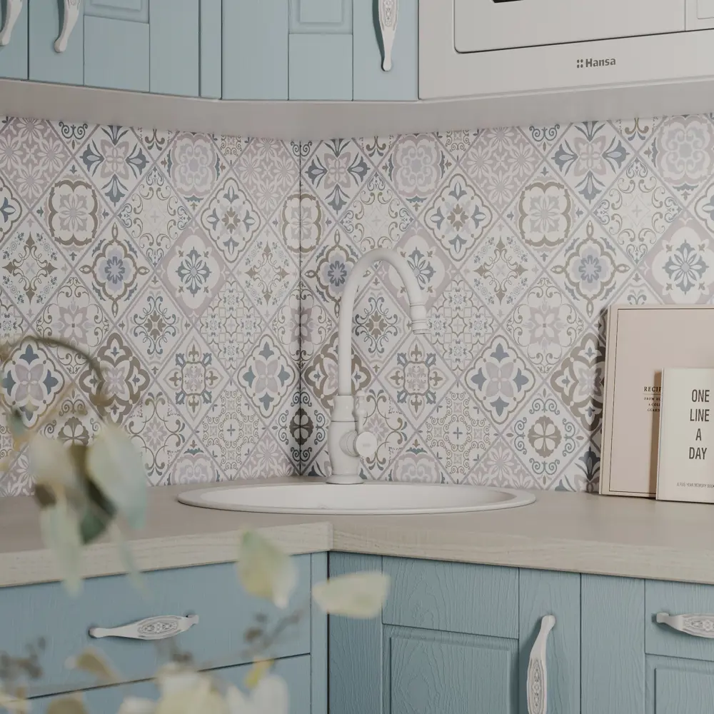 Фасад кухонного шкафа Томари 59.7x137.3см KONSENSA МДФ цвет голубой STLM-2009364 - Вид №9