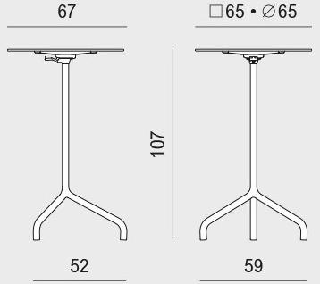 Viganò Высокий металлический стол с откидной столешницей Ginger sun-id-1455892 - Вид №5