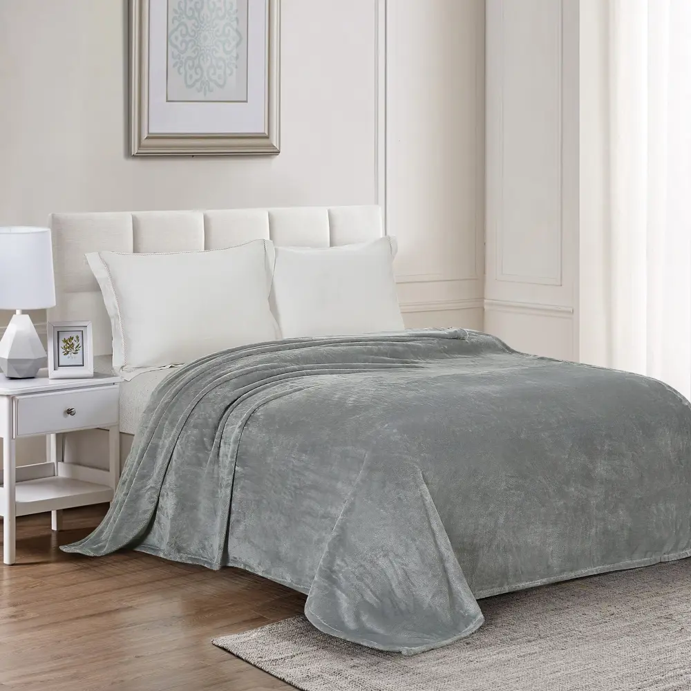 Плед Malica 150x200 см велсофт цвет серый СТОЛИЦА ТЕКСТИЛЯ STLM-2187031 - Вид №4