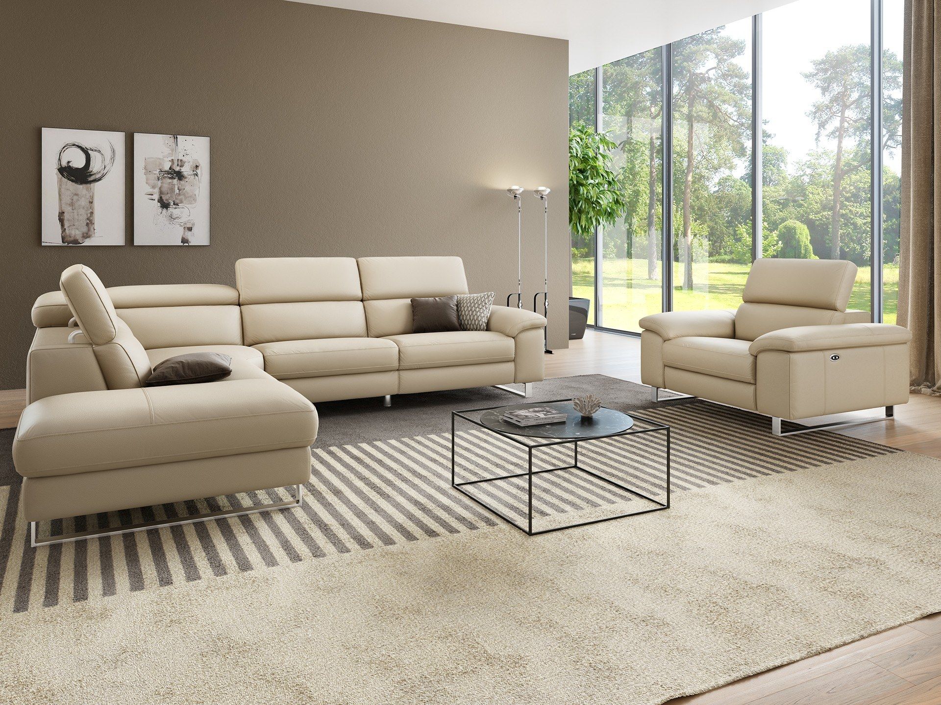 Кожаный угловой диван Sofanella SAVONA ARCH-00027524 - Вид №6