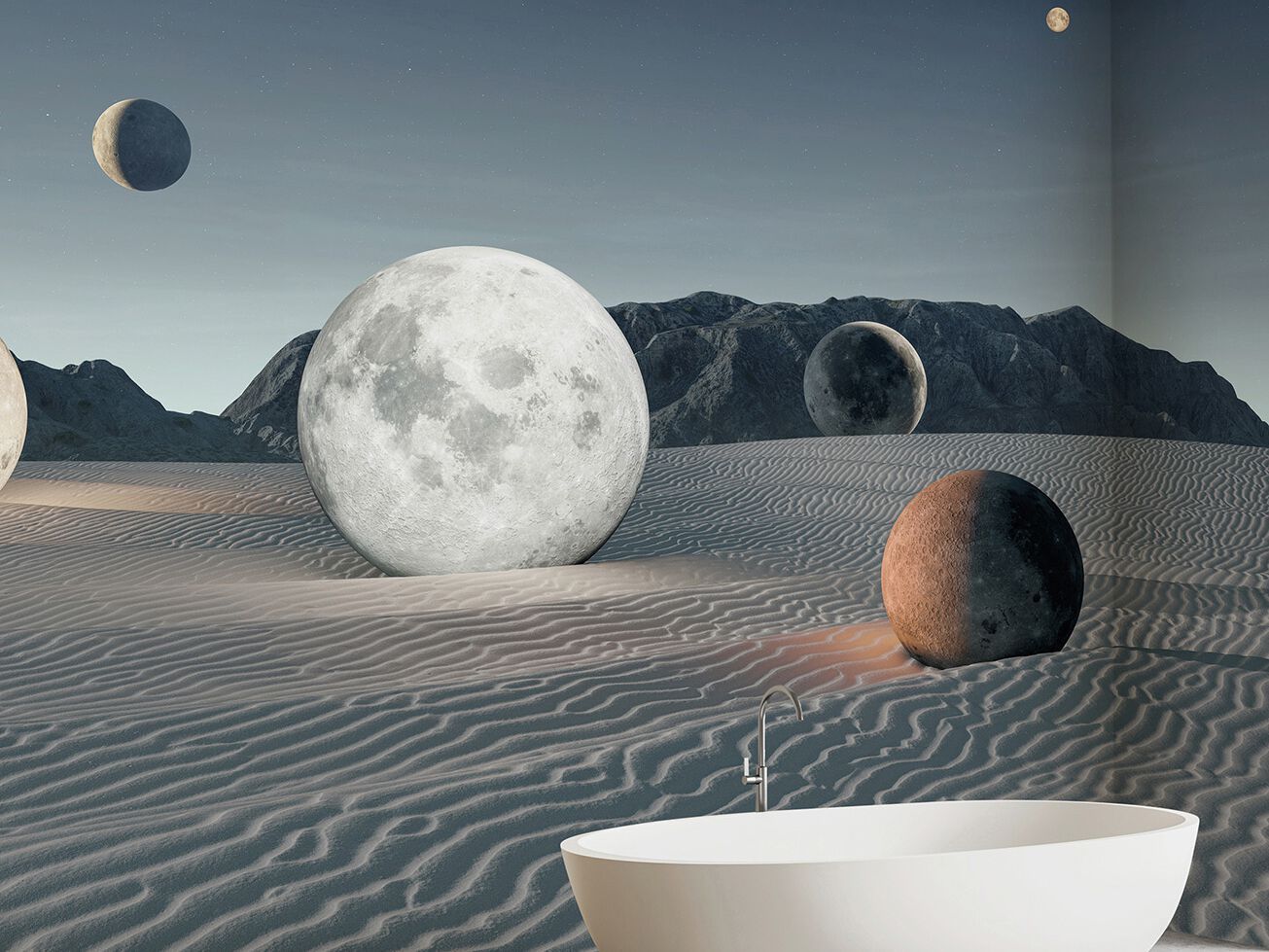 Carta da parati PVC free, eco-friendly, lavabile WallPepper LUNARE ARCH-00009188