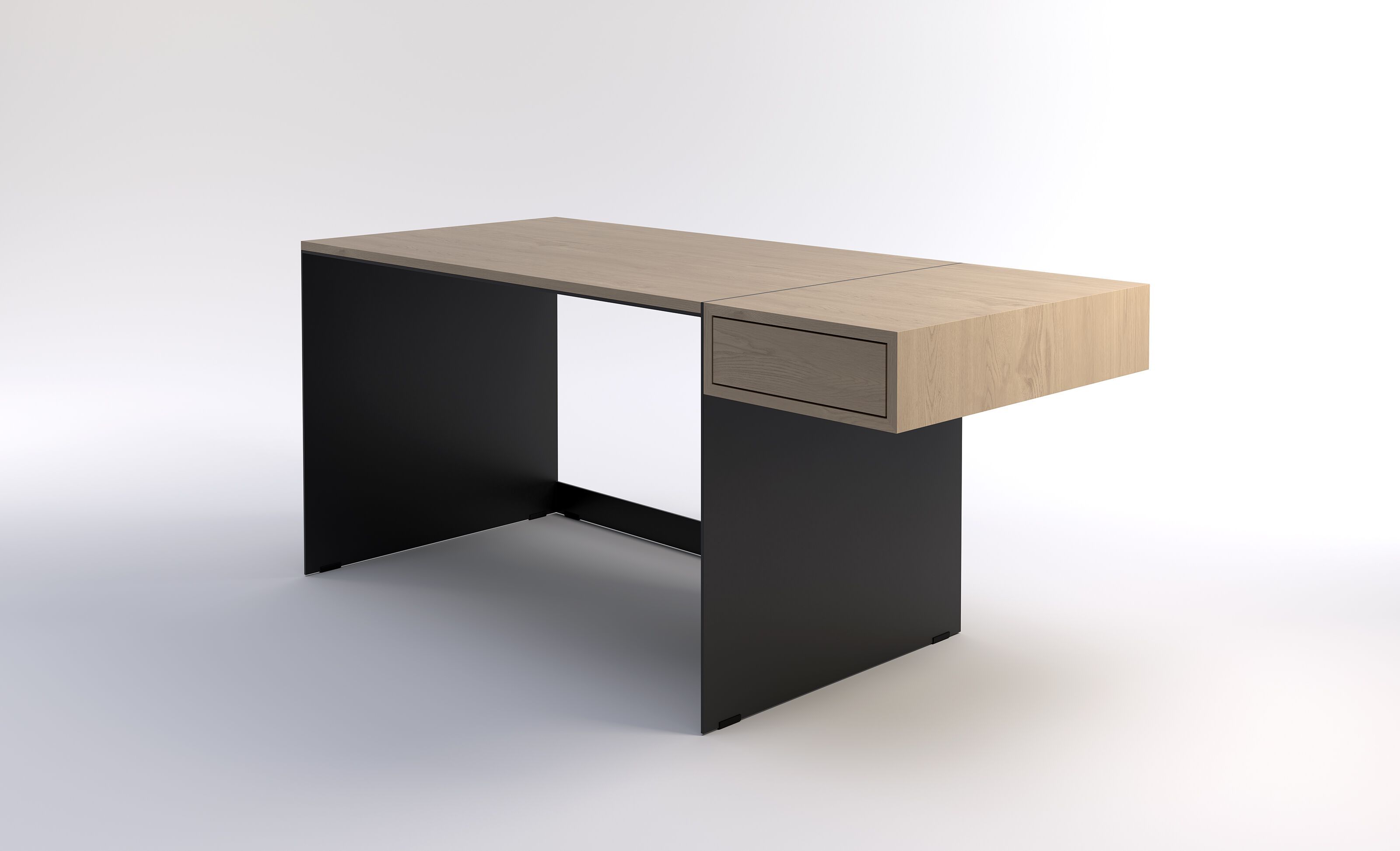 Прямоугольный стол с деревянной столешницей и ящиками Phase Design отдел ARCH-00059833 - Вид №1