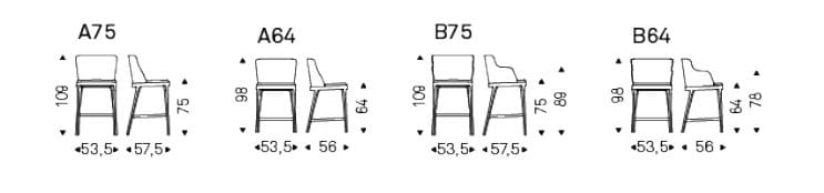 Высокий мягкий стул с подлокотниками Cattelan italia Magda ARCH-00115657 - Вид №2