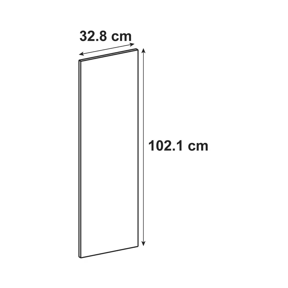 Фасад для кухонного шкафа Пласт 32.8x102.1 см Delinia ID ЛДСП цвет серый STLM-2189435 - Вид №5