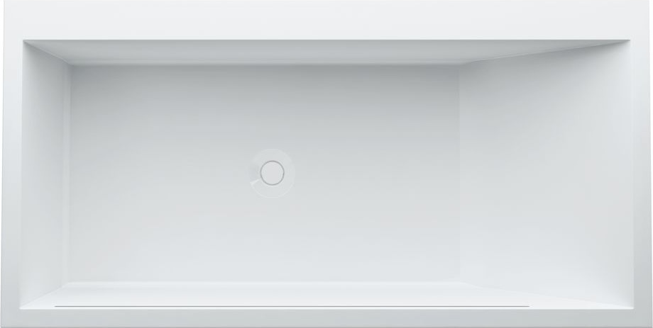 H2243320006161 Свободностоящая ванна со скрытым переливом, местом для смесителя, системой подъема, solid surface LAUFEN PRO - Вид №1