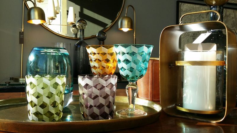 GWPP0027 Набор из 6 стаканов из цветного стекла ijlbrown  - Вид №1