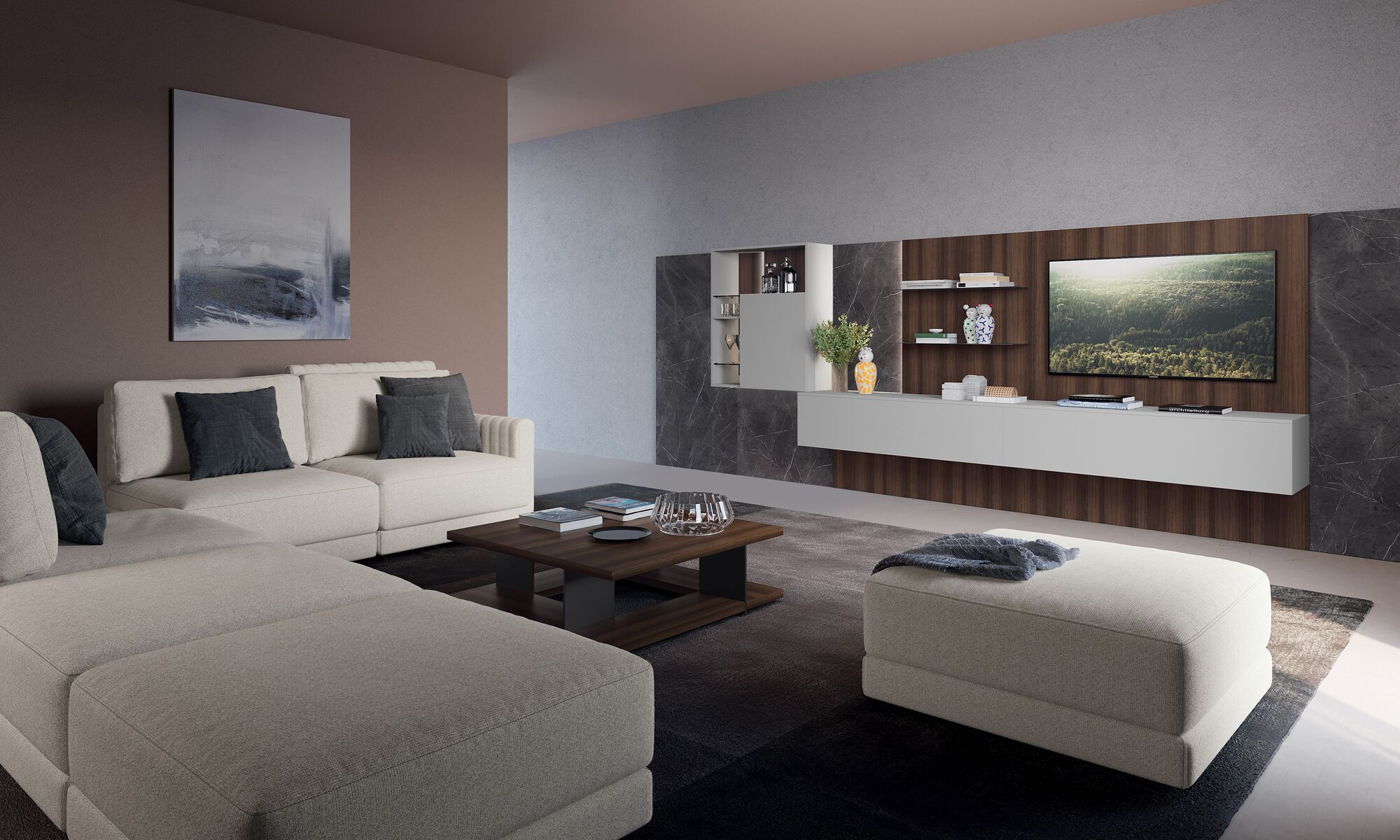 Деревянная секционная оборудованная стена Febal Casa DICIOTTO ARCH-00042839 - Вид №11