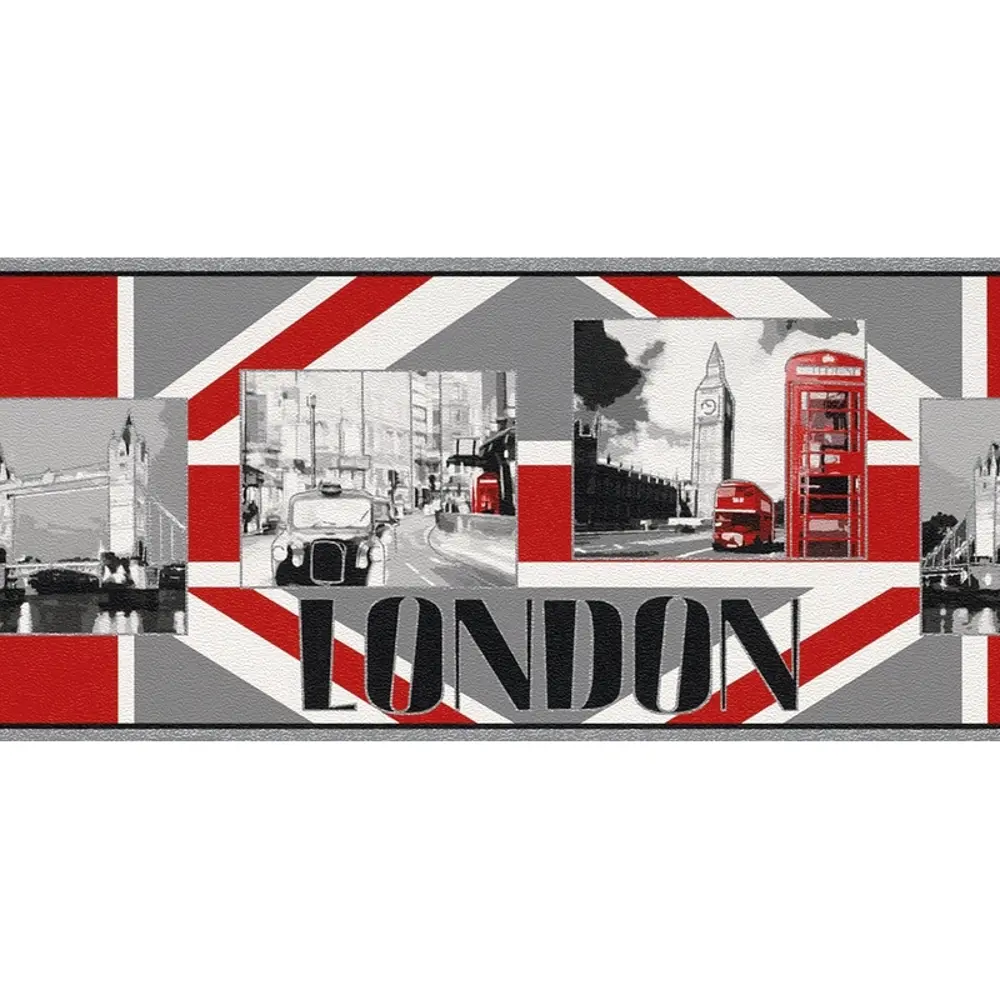 Бордюр бумажный 0,26х5 м, Англия, серый Rasch STLM-2137224