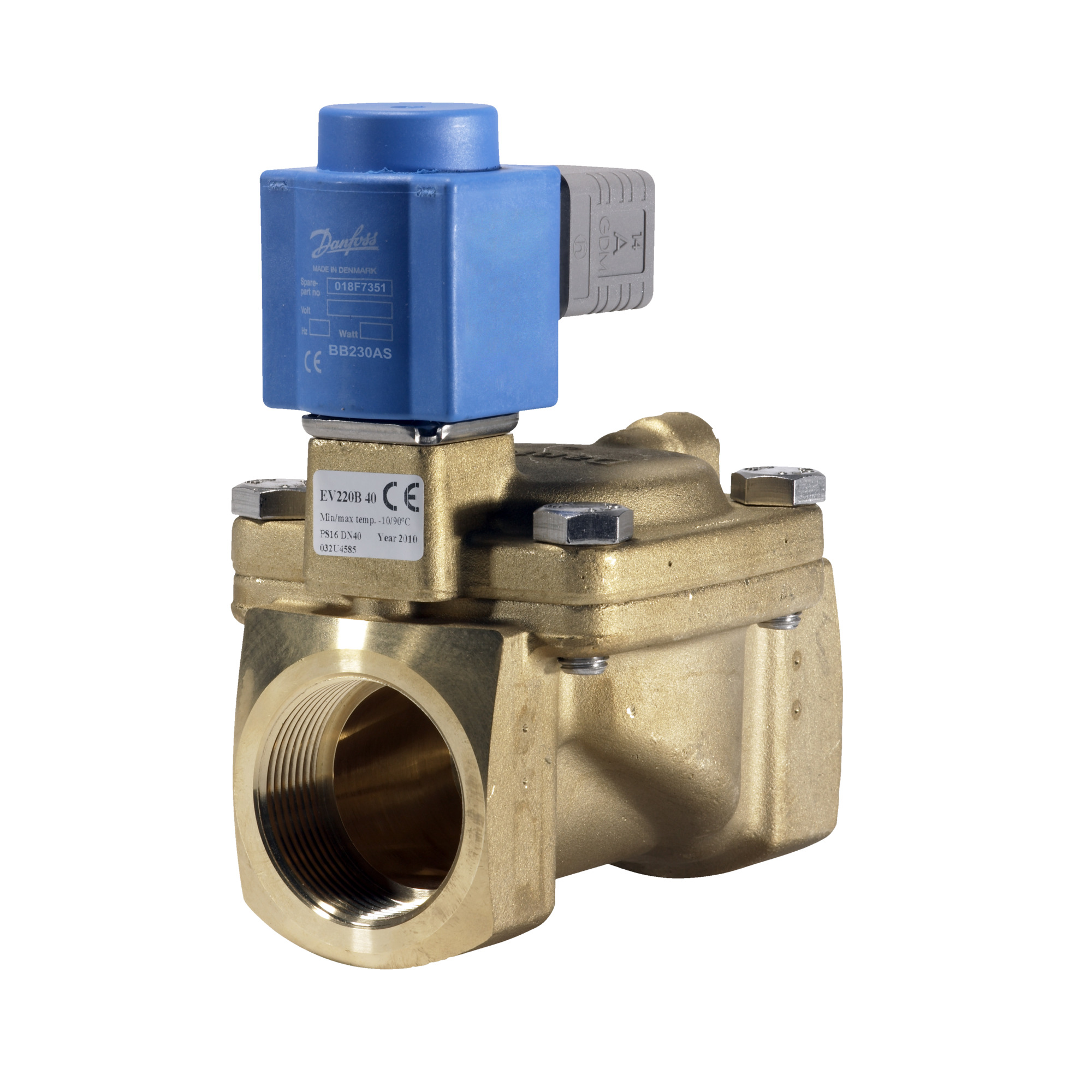 Danfoss EV220B — двухходовые электромагнитные клапаны для общей промышленности Клапан электромагнитный EV220B с кат. 032U460416  - Вид №46