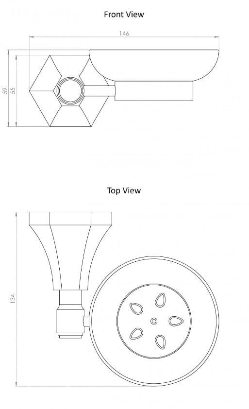 Керамическая настенная мыльница LUSSO Eton ARCH-00073509 - Вид №4