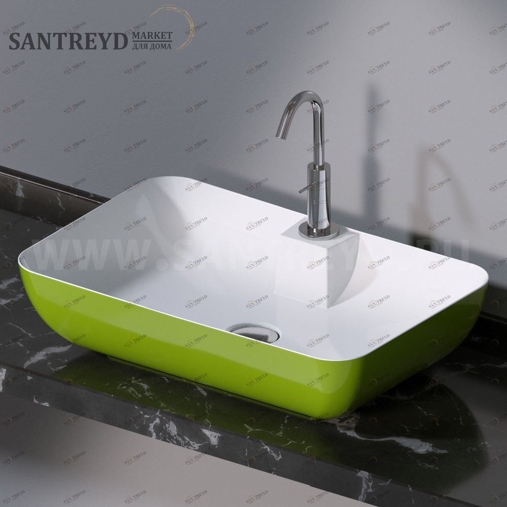 L607221 Накладная раковина на столешницу  прямоугольная A. e T. Italia ELITE AeT ITALIA