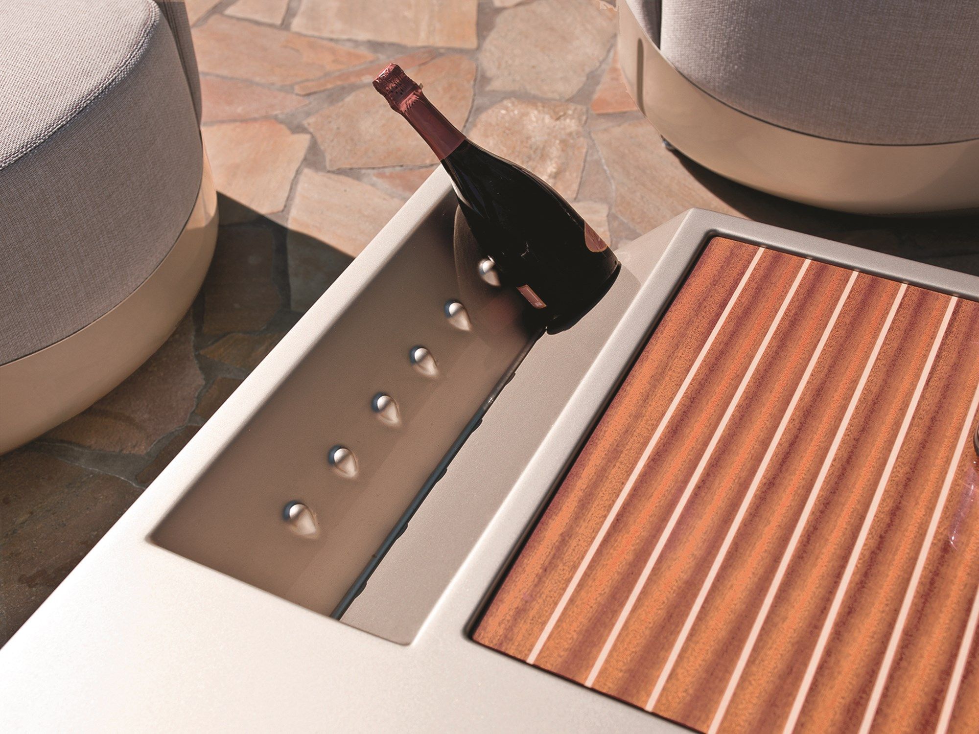 Квадратный садовый столик с подносом Longhi Loveluxe ARCH-00090944 - Вид №7